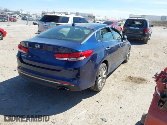 2017 Kia Optima LX with VIN 5XXGT4L35HG146696, listed as a IAAI auction lot 41816527 with 127,872 mi miles. Bid and sale history available at carsss.com. Image 4.