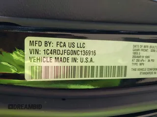 2022 Dodge Durango Special Service with VIN 1C4RDJFG0NC136916, listed as a IAAI auction lot 42187871 with 81,050 mi miles and . Bid and sale history available at DreamBid. Image 9.