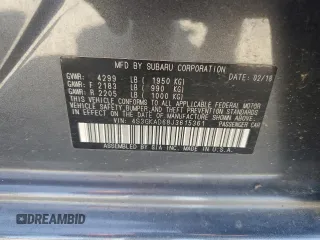 2018 Subaru Impreza Premium with VIN 4S3GKAD68J3615361, listed as a Copart auction lot 59400545 with 62,426 mi miles and Salvage title. Bid and sale history available at DreamBid. Image 13.