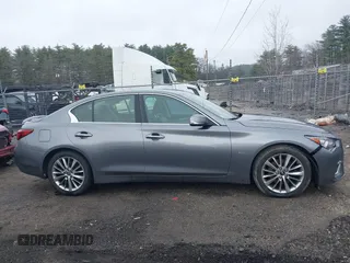 2018 Infiniti Q50 3.0t Luxe with VIN JN1EV7AR5JM434747, listed as a IAAI auction lot 41924244 with 114,634 mi miles. Bid and sale history available at carsss.com. Image 13.