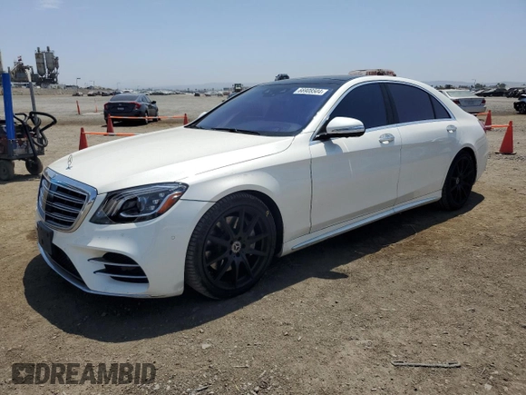 2020 Mercedes-Benz S-Class S 450 with VIN WDDUG6GB0LA502910, listed as a Copart auction lot 66908504 with 86,333 mi miles and Salvage Title. Bid and sale history available at carsss.com. Image 1.