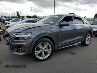 2019 Audi Q8 Premium Plus with VIN WA1BVAF10KD018407, listed as a Copart auction lot 47932275 with 59,106 mi miles and Clean Title. Bid and sale history available at carsss.com. Image 1.