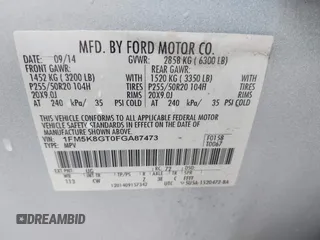 2015 Ford Explorer Sport z VIN 1FM5K8GT0FGA87473, wystawiony jako IAAI lot #42272510 z przebiegiem 123 443 mil mil oraz . Historia ofert i sprzedaży dostępna na DreamBid. Obrazek 9.