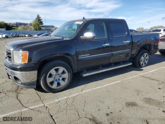 2011 GMC Sierra 1500 SLE with VIN 3GTP1VE03BG183085, listed as a Copart auction lot 46174105 with 118,192 mi miles and Salvage Title. Bid and sale history available at carsss.com. Image 1.