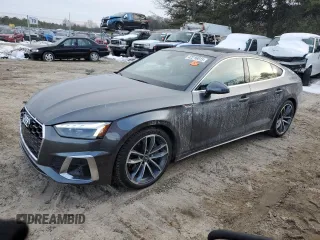 2023 Audi A5 Sportback S line Premium Plus with VIN WAUFACF51PA021825, listed as a Copart auction lot 42216015 with 24,730 mi miles and Salvage Title. Bid and sale history available at carsss.com. Image 1.