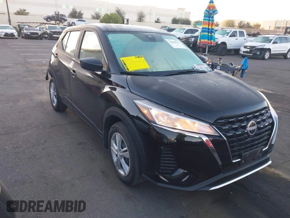 2024 Nissan Kicks S with VIN 3N1CP5BV9RL481979, listed as a IAAI auction lot 41856176 with 24,094 mi miles and . Bid and sale history available at carsss.com. Image 1.