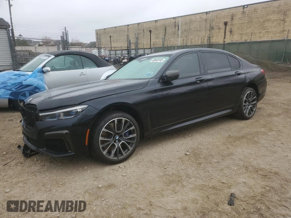 2020 BMW 7 Series 750i xDrive with VIN WBA7U2C08LCD52255, listed as a Copart auction lot 48948745 with 71,030 mi miles and Salvage Title. Bid and sale history available at carsss.com. Image 1.