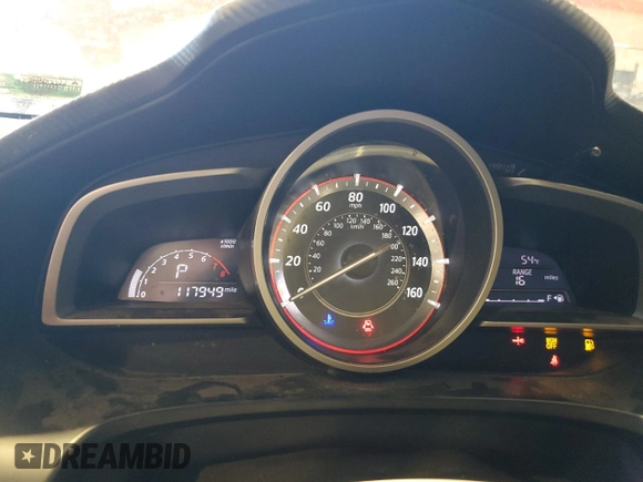 2015 Mazda 3 i Touring with VIN 3MZBM1V79FM127521, listed as a Copart auction lot 89337265 with 117,949 mi miles and Salvage Title. Bid and sale history available at DreamBid. Image 9.