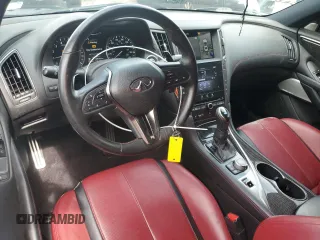 2020 Infiniti Q60 Red Sport 400 with VIN JN1FV7EK0LM400347, listed as a Copart auction lot 61872055 with 68,676 mi miles and Salvage title. Bid and sale history available at DreamBid. Image 8.