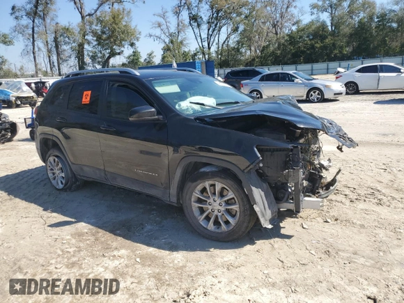 2021 Jeep Cherokee Latitude with VIN 1C4PJLCB6MD173708, listed as a Copart auction lot 46876625 with 0 mi miles and Non Repairable. Bid and sale history available at carsss.com. Image 4.