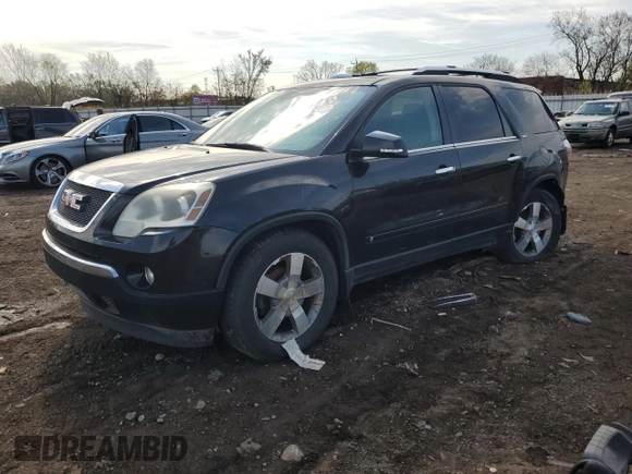 2009 GMC Acadia SLT2 with VIN 1GKEV33D09J116771, listed as a Copart auction lot 53981975 with 107,405 mi miles and Salvage title. Bid and sale history available at DreamBid. Image 1.