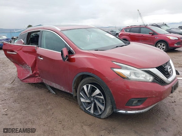 2016 Nissan Murano S with VIN 5N1AZ2MHXGN167917, listed as a IAAI auction lot 41074897 with 141,518 mi miles. Bid and sale history available at carsss.com. Image 1.