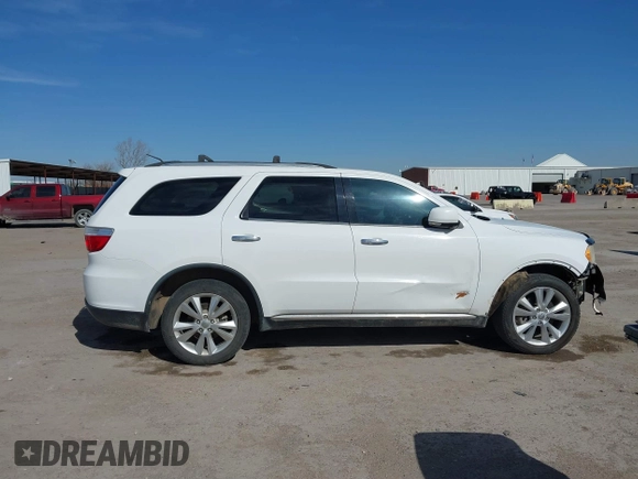 2013 Dodge Durango Crew with VIN 1C4SDJDT6DC510333, listed as a IAAI auction lot 41776099 with 180,431 mi miles and . Bid and sale history available at DreamBid. Image 13.