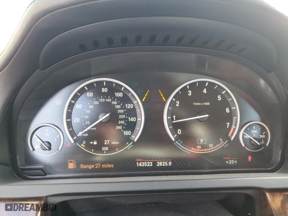 2013 BMW 7 Series 750i xDrive with VIN WBAYB6C50DD223786, listed as a Copart auction lot 87579345 with 143,523 mi miles and Salvage Title. Bid and sale history available at carsss.com. Image 9.