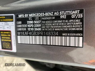 2023 Mercedes-Benz C 300 z VIN W1KAF4GB3PR148334, wystawiony jako Copart lot #82190113 z przebiegiem 1 833 mil mil oraz . Historia ofert i sprzedaży dostępna na DreamBid. Obrazek 14.