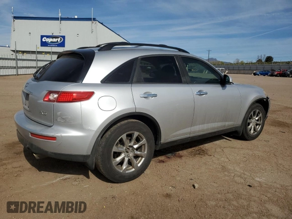 2007 Infiniti FX with VIN JNRAS08W87X210614, listed as a Copart auction lot 54329485 with 243,317 mi miles and Salvage title. Bid and sale history available at DreamBid. Image 3.