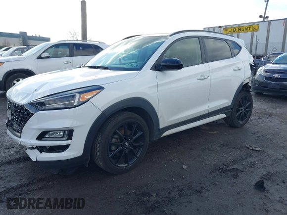 2019 Hyundai Tucson Ultimate with VIN KM8J3CAL2KU949093, listed as a IAAI auction lot 41446521 with 58,446 mi miles. Bid and sale history available at carsss.com. Image 2.