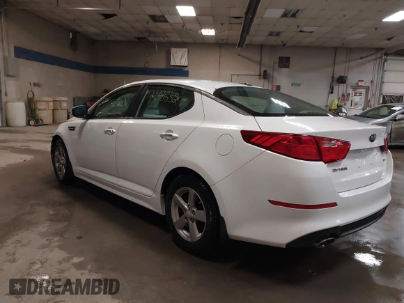 2015 Kia Optima LX with VIN 5XXGM4A7XFG375049, listed as a IAAI auction lot 42198632 with 191,361 mi miles and . Bid and sale history available at DreamBid. Image 3.