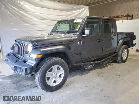 2020 Jeep Gladiator Sport S with VIN 1C6HJTAG3LL161496, listed as a Copart auction lot 48807525 with 88,429 mi miles and Salvage title. Bid and sale history available at DreamBid. Image 1.