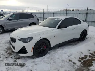 2023 BMW 2 Series 230i xDrive with VIN 3MW33CM01P8D33546, listed as a Copart auction lot 87508845 with 22,704 mi miles and Salvage Title. Bid and sale history available at carsss.com. Image 1.