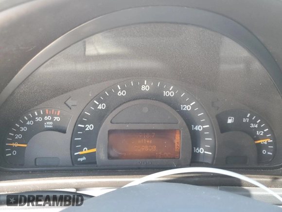 2002 Mercedes-Benz C with VIN WDBRF61J02F202917, listed as a Copart auction lot 50694815 with 59,803 mi miles and Salvage Title. Bid and sale history available at carsss.com. Image 9.