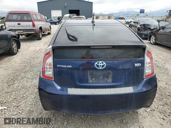 2013 Toyota Prius One with VIN JTDKN3DU4D1723892, listed as a Copart auction lot 57532325 with Not Provided miles and Clean Title. Bid and sale history available at DreamBid. Image 6.