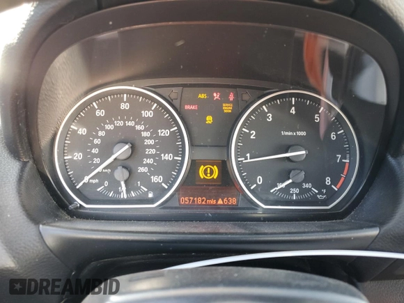 2013 BMW 1 Series 135i with VIN WBAUN7C57DVM27118, listed as a Copart auction lot 86964304 with 57,182 mi miles and Salvage Title. Bid and sale history available at carsss.com. Image 9.