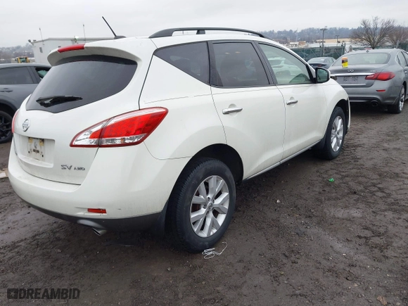 2011 Nissan Murano SV with VIN JN8AZ1MWXBW186293, listed as a IAAI auction lot 41477934 with 92,729 mi miles. Bid and sale history available at carsss.com. Image 4.