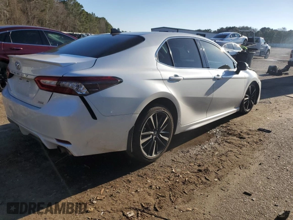 2019 Toyota Camry XSE with VIN 4T1B61HK6KU822666, listed as a Copart auction lot 43604715 with 0 mi miles and Salvage Title. Bid and sale history available at carsss.com. Image 3.