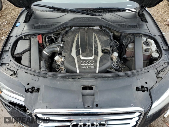 2014 Audi A8 4.0T with VIN WAUR2AFD1EN003630, listed as a Copart auction lot 46366935 with 101,747 mi miles and Salvage Title. Bid and sale history available at DreamBid. Image 11.