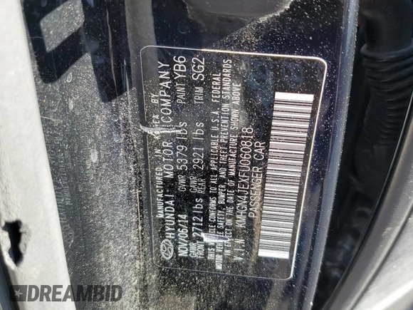 2015 Hyundai Genesis 3.8L z VIN KMHGN4JEXFU060818, wystawiony jako Copart lot #52642045 z przebiegiem 138 591 mil mil oraz Szkoda całkowita • Salvage title. Historia ofert i sprzedaży dostępna na DreamBid. Obrazek 12.