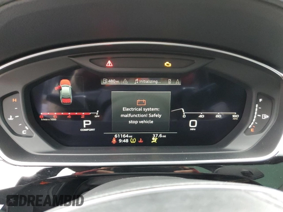2022 Audi A8 with VIN WAULDAF85NN004895, listed as a Copart auction lot 51758025 with 61,164 mi miles and Salvage title. Bid and sale history available at DreamBid. Image 9.