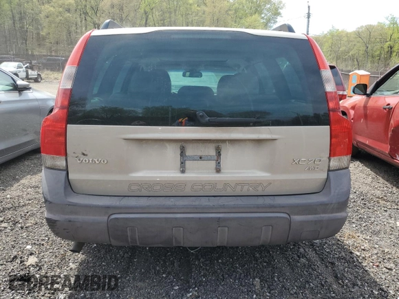 2004 Volvo V70 XC70 with VIN YV1SZ59H641169454, listed as a Copart auction lot 53650635 with 0 mi miles and Salvage Title. Bid and sale history available at carsss.com. Image 6.