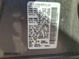 2013 Nissan Murano S with VIN JN8AZ1MU9DW205143, listed as a Copart auction lot 89395085 with 80,150 mi miles and Salvage Title. Bid and sale history available at carsss.com. Image 13.