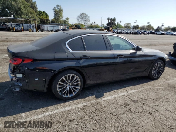 2023 BMW 5 Series 530i with VIN WBA53BH05PCM01563, listed as a Copart auction lot 55525515 with 23,371 mi miles and Salvage title. Bid and sale history available at DreamBid. Image 3.
