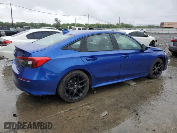2023 Honda Civic Sport with VIN 2HGFE2F54PH504892, listed as a Copart auction lot 57778685 with 8,109 mi miles and Salvage title. Bid and sale history available at DreamBid. Image 3.
