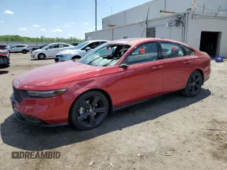 2025 Honda Accord Sport-L with VIN 1HGCY2F70SA013299, listed as a Copart auction lot 55495015 with 5,418 mi miles and Salvage title. Bid and sale history available at DreamBid. Image 1.