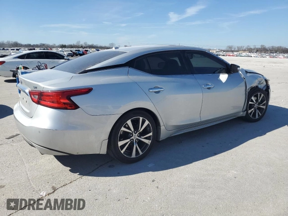 2017 Nissan Maxima S with VIN 1N4AA6AP3HC415426, listed as a Copart auction lot 46615205 with 54,250 mi miles and Salvage Title. Bid and sale history available at DreamBid. Image 3.