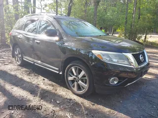 2015 Nissan Pathfinder Platinum with VIN 5N1AR2MM7FC612623, listed as a IAAI auction lot 42115048 with 108,914 mi miles and . Bid and sale history available at DreamBid. Image 1.