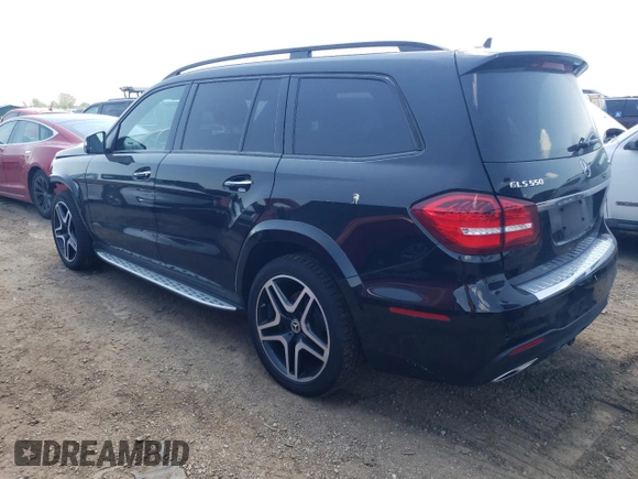 2019 Mercedes-Benz GLS 550 with VIN 4JGDF7DE5KB190993, listed as a Copart auction lot 62133334 with 59,218 mi miles and Salvage Title. Bid and sale history available at DreamBid. Image 2.