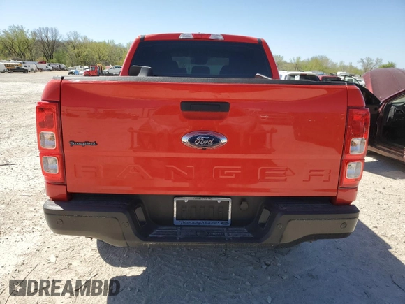 2022 Ford Ranger XL with VIN 1FTER4FH3NLD28261, listed as a Copart auction lot 52878795 with 20,013 mi miles and Salvage title. Bid and sale history available at DreamBid. Image 6.