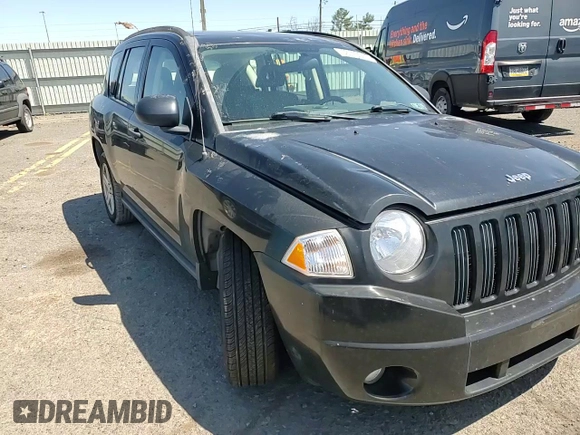 2007 Jeep Compass Sport with VIN 1J8FF47W97D431474, listed as a Copart auction lot 53713045 with 146,370 mi miles and Salvage Title. Bid and sale history available at carsss.com. Image 10.