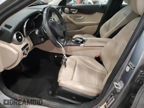 2015 Mercedes-Benz C-Class C 300 Luxury with VIN 55SWF4KB8FU070286, listed as a Copart auction lot 52792235 with 75,130 mi miles and Salvage Title. Bid and sale history available at carsss.com. Image 7.