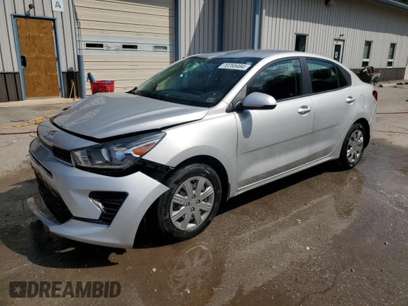 2022 Kia Rio S with VIN 3KPA24AD6NE474136, listed as a Copart auction lot 70765494 with 30,568 mi miles and Salvage Title. Bid and sale history available at DreamBid. Image 1.