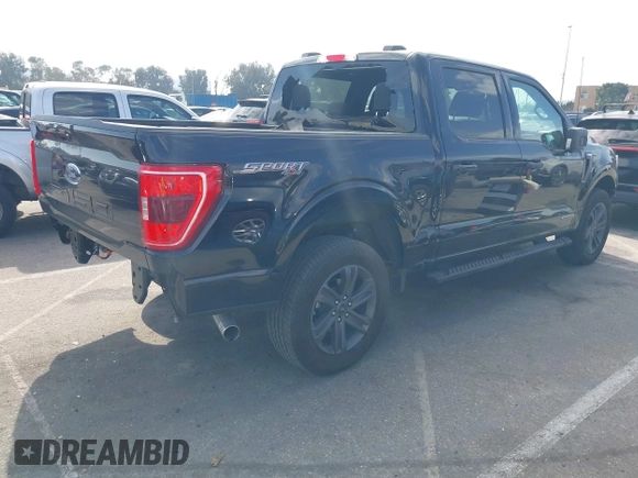 2023 Ford F-150 XL with VIN 1FTFW1ED8PFD08597, listed as a IAAI auction lot 41613094 with 7,266 mi miles and . Bid and sale history available at carsss.com. Image 4.