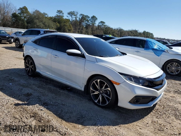 2020 Honda Civic Sedan Sport with VIN 2HGFC2F85LH556395, listed as a Copart auction lot 44930215 with 72,599 mi miles and Salvage Title. Bid and sale history available at carsss.com. Image 4.