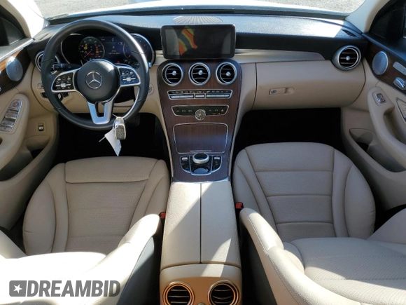2021 Mercedes-Benz C 300 with VIN W1KWF8DBXMR643580, listed as a Copart auction lot 44043075 with 26,458 mi miles and Salvage Title. Bid and sale history available at carsss.com. Image 8.