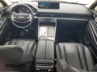 2021 Genesis GV80 with VIN KMUHCESC3MU063670, listed as a Copart auction lot 52118905 with 72,696 mi miles and Salvage Title. Bid and sale history available at DreamBid. Image 8.