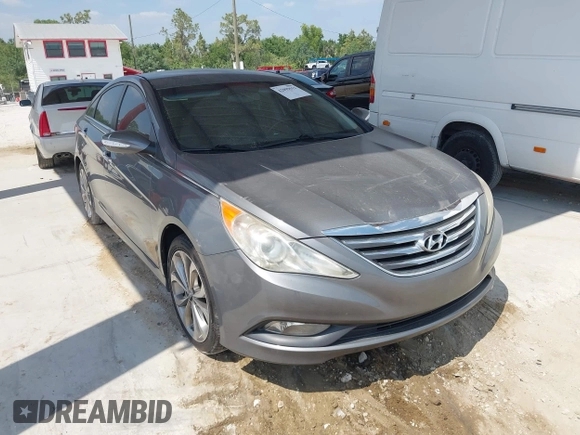 2014 Hyundai Sonata SE with VIN 5NPEC4AC4EH908832, listed as a IAAI auction lot 42099613 with 136,486 mi miles and . Bid and sale history available at DreamBid. Image 1.