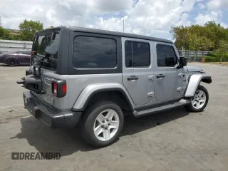 2020 Jeep Wrangler Unlimited Sahara z VIN 1C4HJXEN3LW184557, wystawiony jako Copart lot #54826075 z przebiegiem 50 785 mil mil oraz Szkoda całkowita • Salvage title. Historia ofert i sprzedaży dostępna na DreamBid. Obrazek 3.